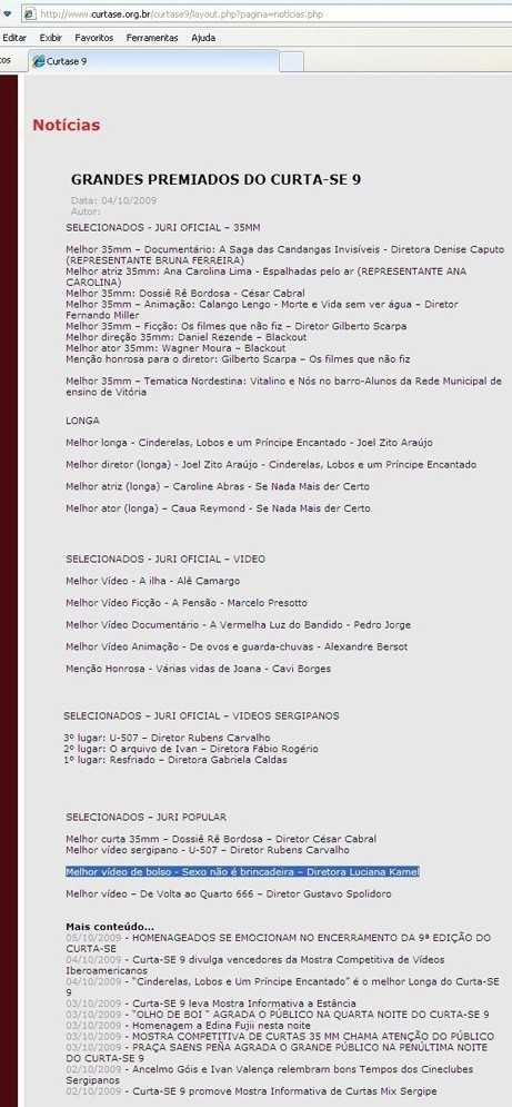 premiacao curta